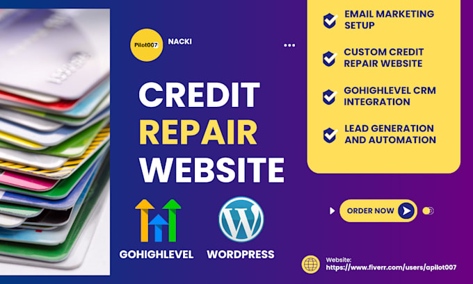 Bestseller - build high converting credit repair website gohighlevel funnels and sales pages