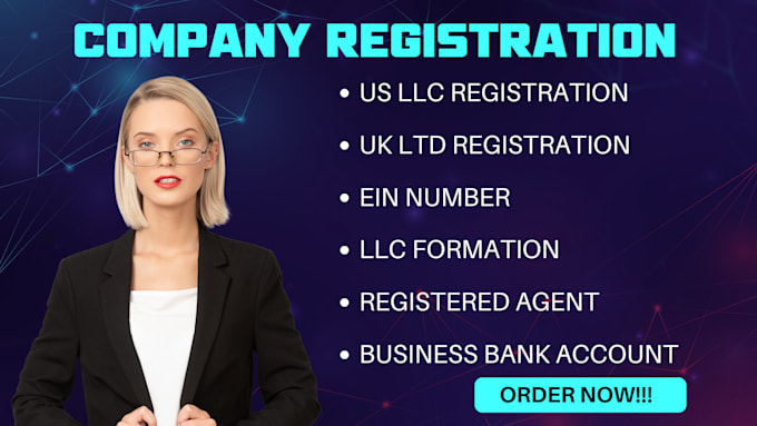 Gig Preview - Do llc registration ein number ltd registration amazon US llc for ecommerce