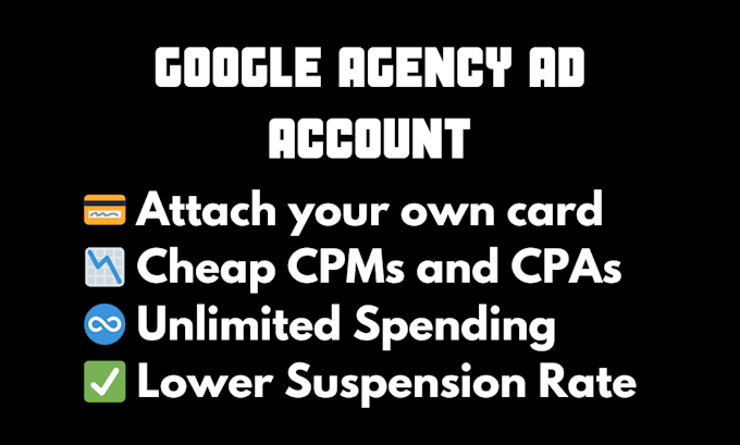 Bestseller - rent a ready to use google agency ad account