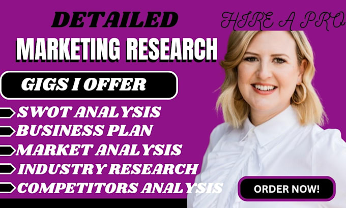 Bestseller - do market research competitors industry analysis business plan swot analysis