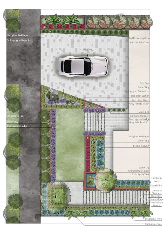 Gig Preview - Do custom 2d and 3d landscape, terrace, backyard, pool, and patio