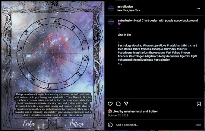 Gig Preview - Prepare you a birth chart map and a summary