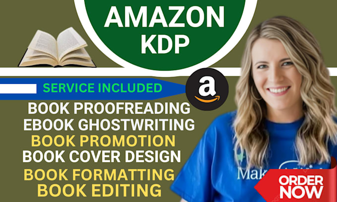 Gig Preview - Amazon kdp book publishing french ebook writer formatting book promotion