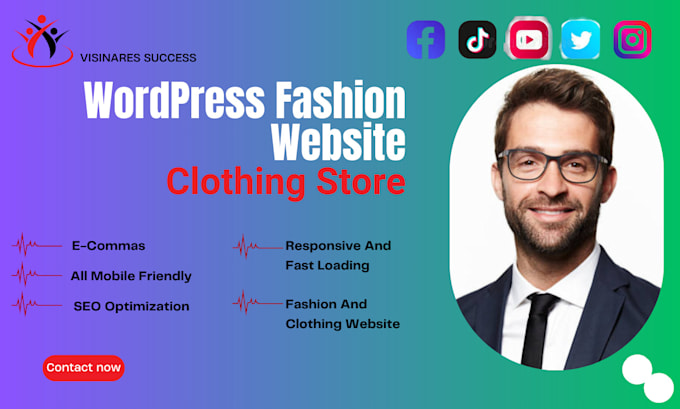 Gig Preview - Design a stunning wordpress fashion, beauty, and spa website for your brand