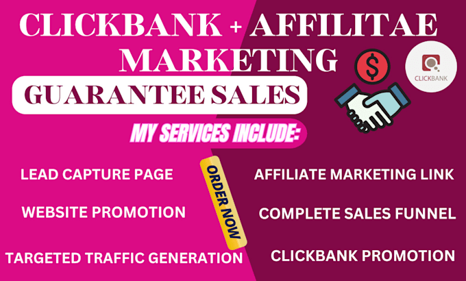 Gig Preview - Clickbank affiliate link promotion, affiliate marketing clickbank link promotion