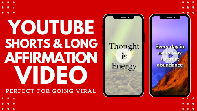 Gig Preview - Create an hour monetizable affirmation video, youtube short affirmation video