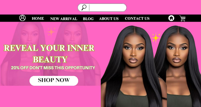 Gig Preview - Develop a stunning beauty hair extension website using shopify