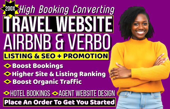 Gig Preview - Travel site promotion hotel booking airbnb promotion travel site SEO bookings