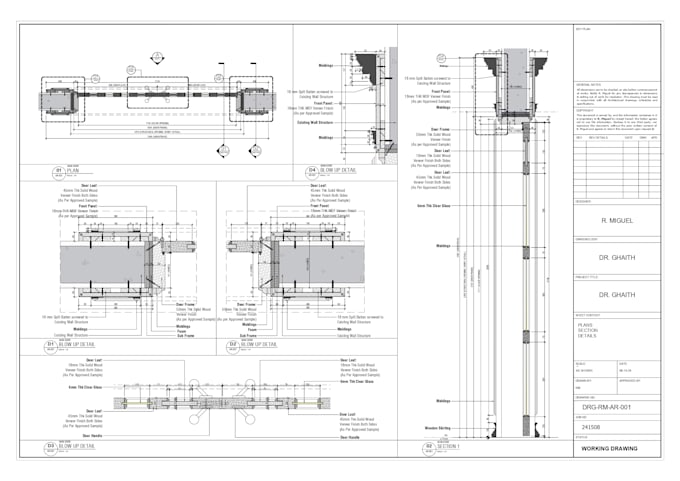 Gig Preview - Do detailed shop drawing of joineries or millwork