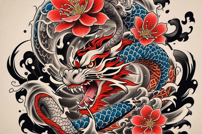 Bestseller - create original tattoo design in japanese irezumi style