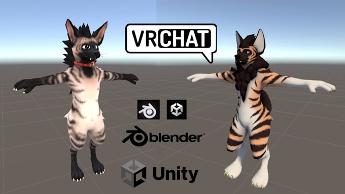 Gig Preview - Fix, edit or model custom vrchat avatar, furry avatar, vr character, fursona