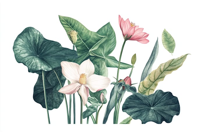 Gig Preview - Draw botanical illustration of flower illustration