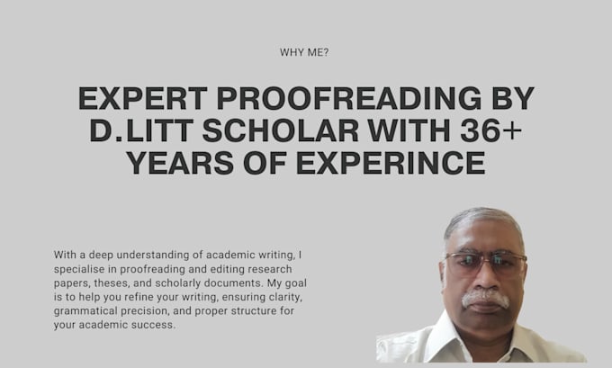 Bestseller - proofread and edit academic papers with 36 years of experience