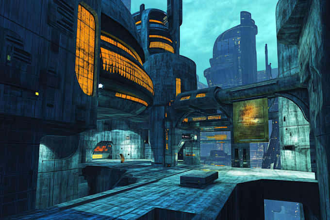 Gig Preview - Draw futuristic cyberpunk city or background art