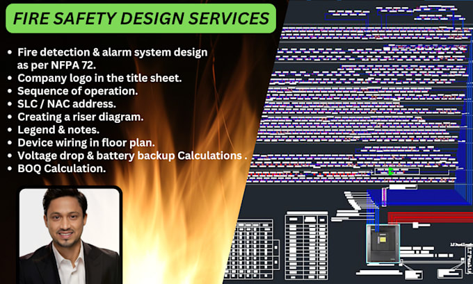 Gig Preview - Do fire detection and alarm system drawings and calculations