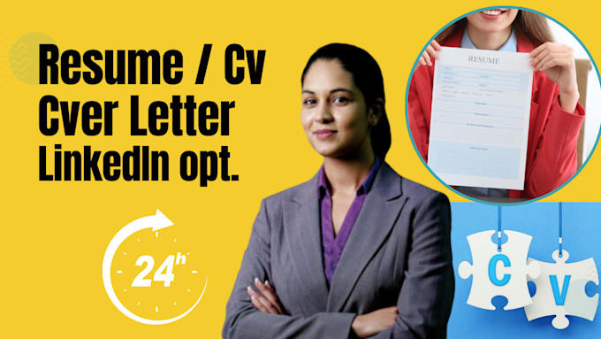 Gig Preview - Write and update ats CV create resume, cover letter and optimize linkedin