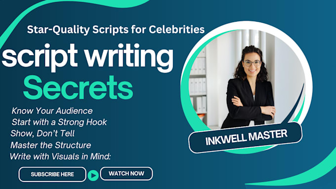 Gig Preview - Write a celebrity scripts, youtube scripts, tiktok scripts and funny videos