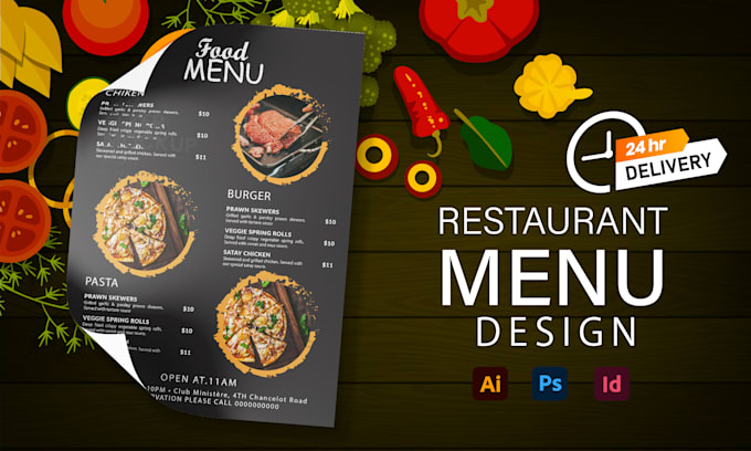 Bestseller - do restaurant menu invoice design and price list