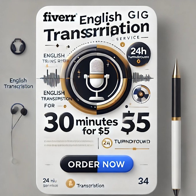 Gig Preview - Transcribe audio video in english professional transcription