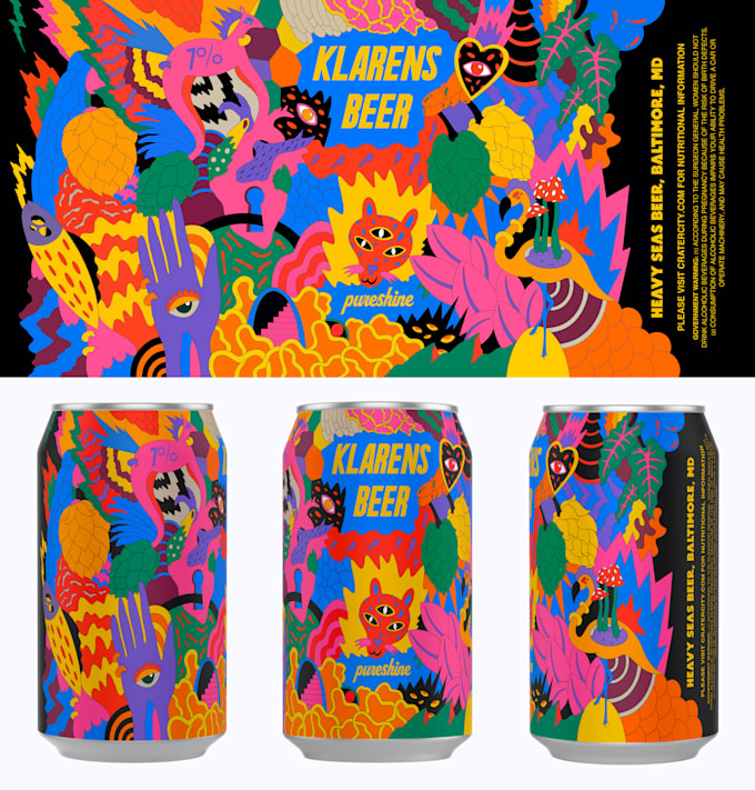 Gig Preview - Create a colorful craft beer packaging design