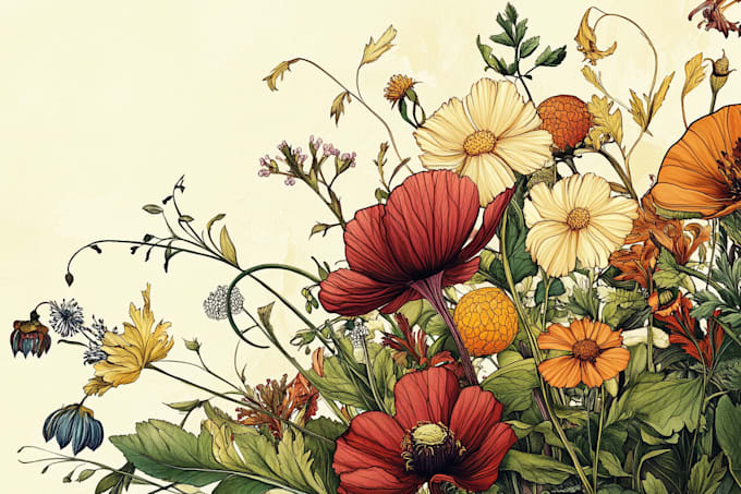 Gig Preview - Draw botanical illustration art for you