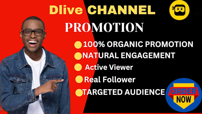 Gig Preview - Do dlive channel promotion, dlive promotion to boost organic viewers, followers