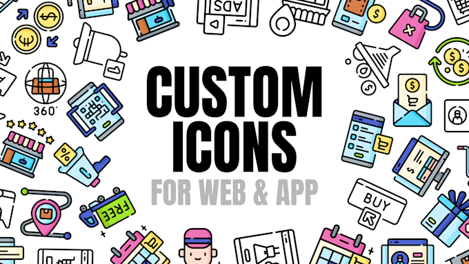 Gig Preview - Design custom icon for web and app