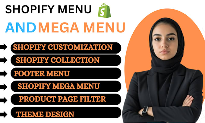 Gig Preview - Create shopify mega menu, sub menu and shopify collections