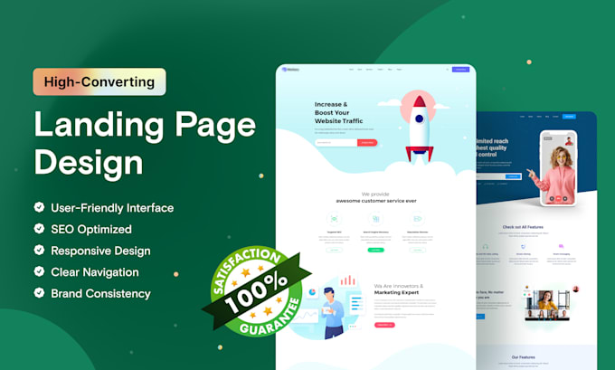 Gig Preview - Design a high converting landing page for your business