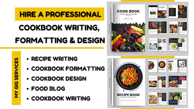 Bestseller - write cookbook recipe book cookbook formatting cookbook design food recipe ebook