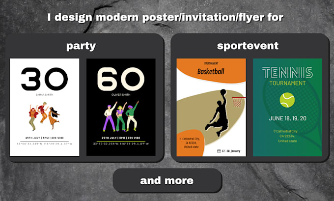 Gig Preview - Design modern invitation for party, event, etc