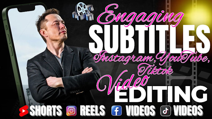 Gig Preview - Edit instagram reels with engaging subtitle and caption