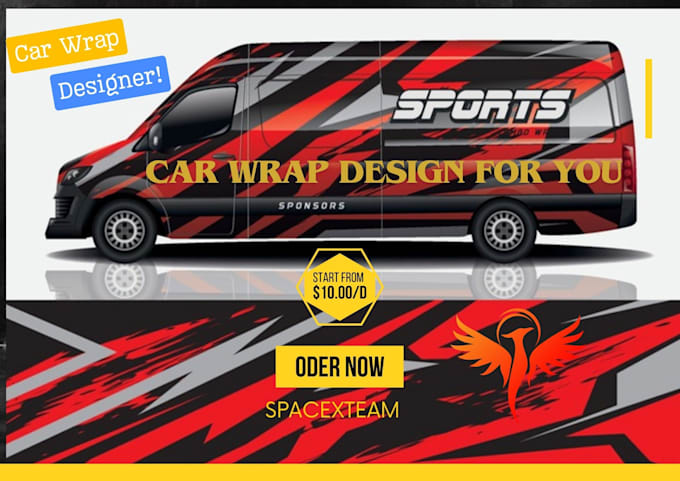 Gig Preview - Design eye catching car wrap design for any type of vehicle