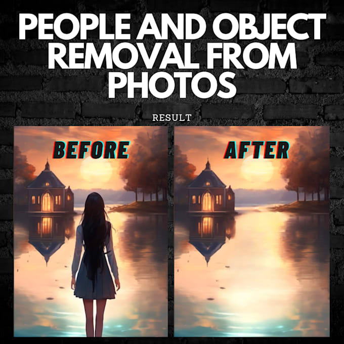 Gig Preview - Delete an object you dont want from a photo you choose