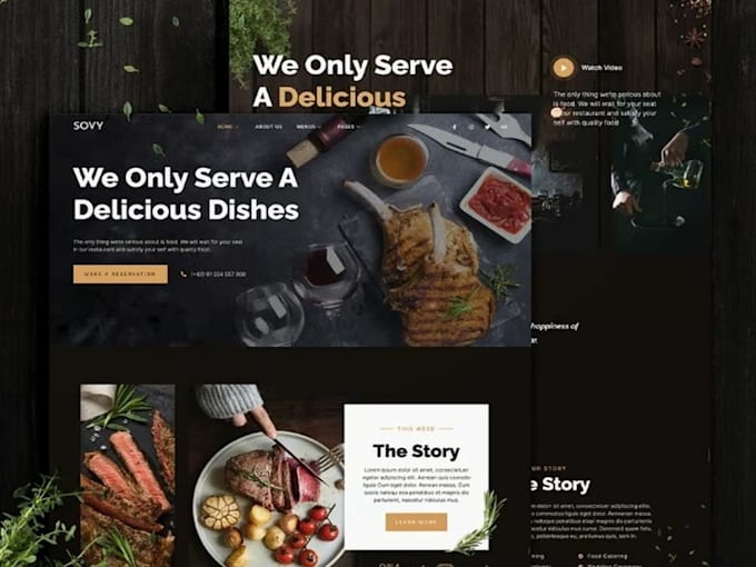 Gig Preview - Design restaurant website with online ordering or online booking system