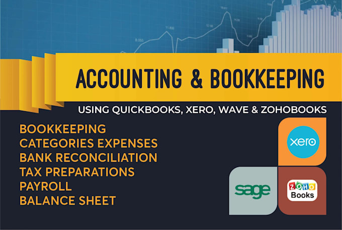 Gig Preview - Do bookkeeping in quickbooks, wave, sage and xero