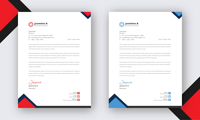 Gig Preview - Letterhead design with editable word template for 4 hours