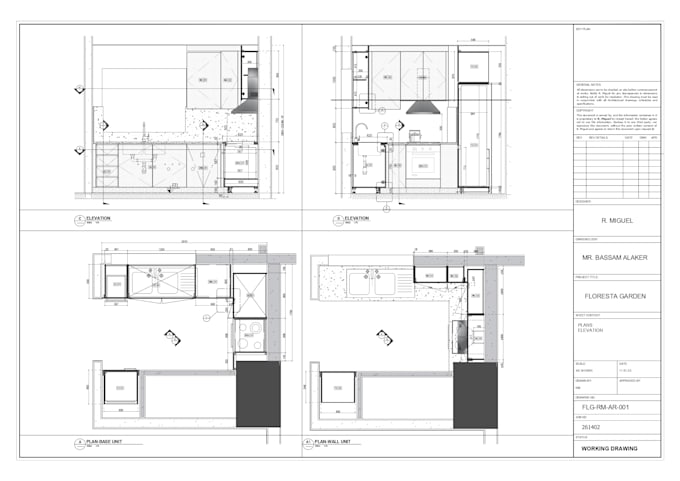 Gig Preview - Do kitchen lay out and detailed shop drawing