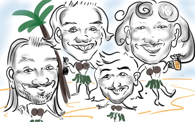 Gig Preview - Draw a digital caricature of you