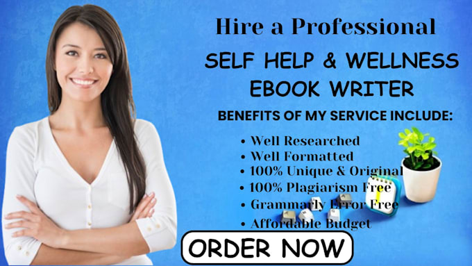 Gig Preview - Ghostwrite 30k words on self help and wellness ebook motivational course creatio