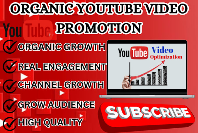 Gig Preview - Organic youtube video promotion for top channel growth