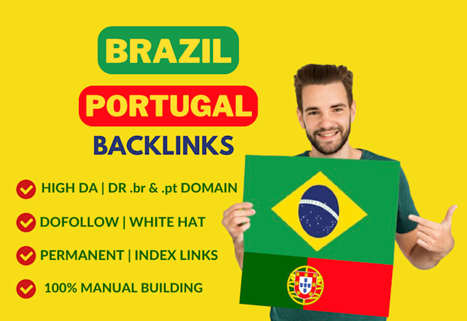 Gig Preview - Brazil and portugal SEO linkduilding dofollow brazilian, portuguese backlinks