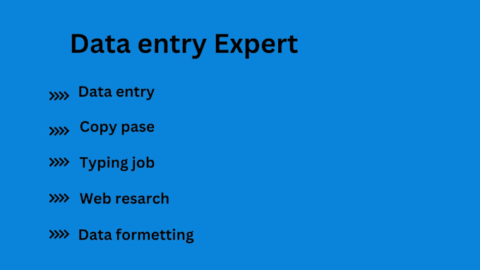 Bestseller - do data entry,copy pase,web research,typing job