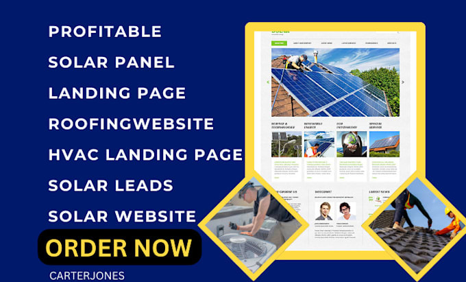 Bestseller - generate highly converting solar leads roofing leads hvac leads and landing page