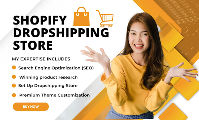 Gig Preview - 7 figure shopify dropshipping store create shopify dropshipping store shopify