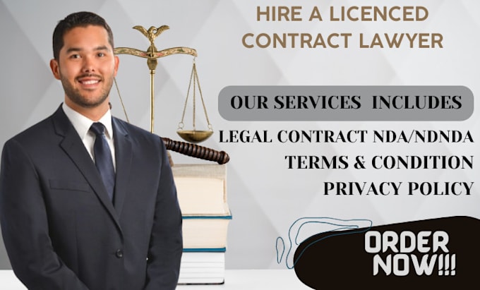 Gig Preview - Personal attorney legal writing privacy policy terms and agreement contract nda