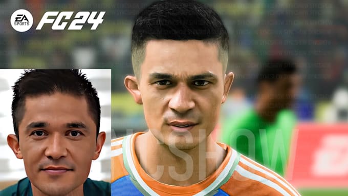 Gig Preview - Make customized fc 25 face and fc 24 face for your character in FIFA game