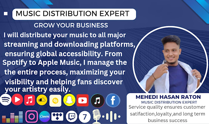 Gig Preview - Distribute your music digitally in all music platform