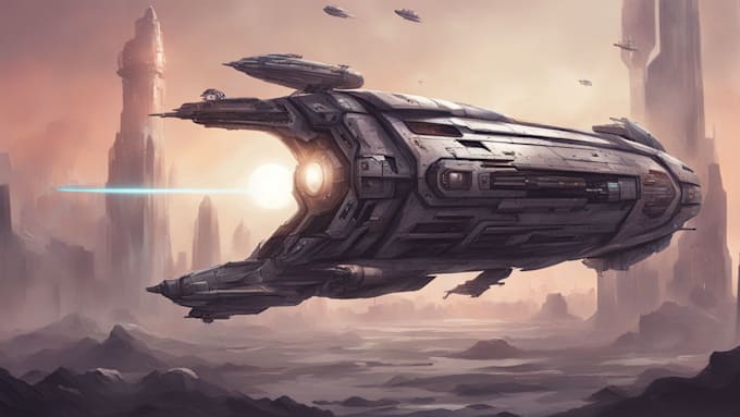 Gig Preview - Design spaceship, sci fi illustration and sci fi art