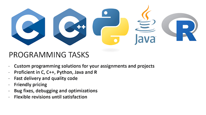 Bestseller - do your programming tasks in c, cpp, python, java or r